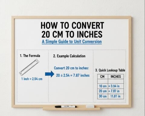 How to Convert 20 cm to Inches